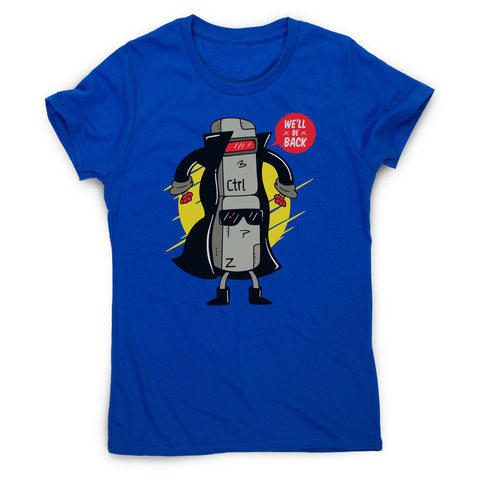 Ctrl z cyborg women's t-shirt Blue