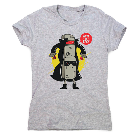 Ctrl z cyborg women's t-shirt Grey
