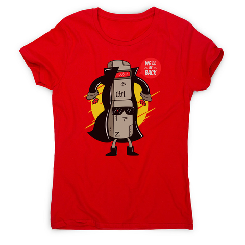 Ctrl z cyborg women's t-shirt Red