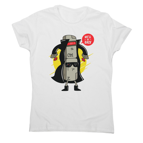 Ctrl z cyborg women's t-shirt White