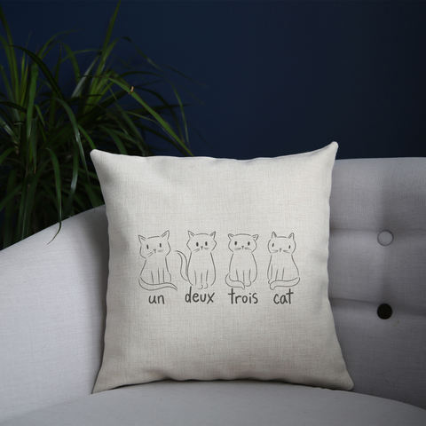 Cute French cats cushion 40x40cm Cover +Inner