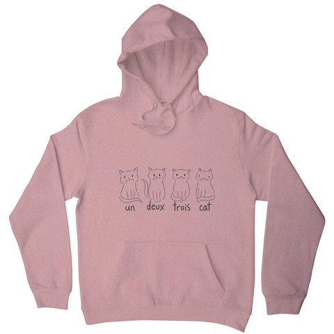 Cute French cats hoodie Nude