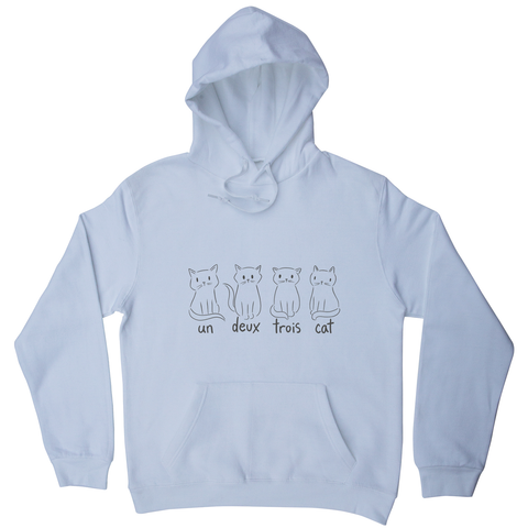 Cute French cats hoodie White