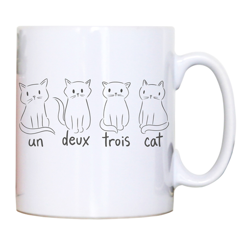 Cute French cats mug coffee tea cup White