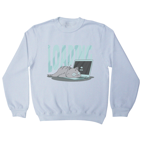 Cute anime girl drink sweatshirt White