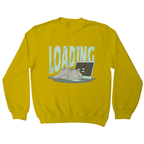 Cute anime girl drink sweatshirt Yellow