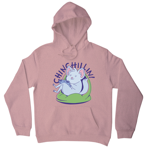Cute chinchilla chilling hoodie Nude