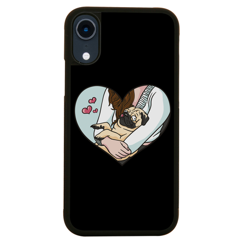 Cute pug heart iPhone case iPhone XR