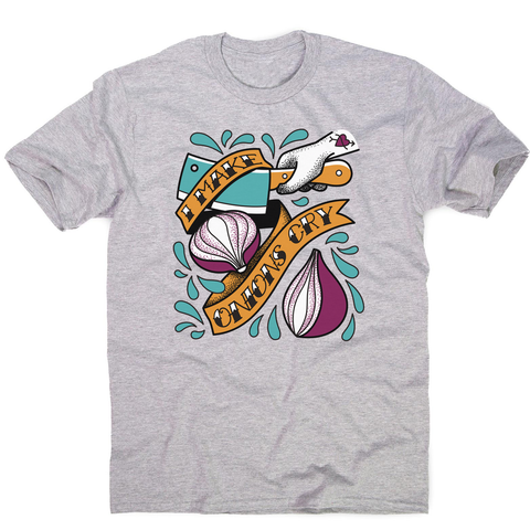 Cutting onions cooking men's t-shirt Grey