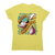 Cutting onions cooking women's t-shirt Yellow