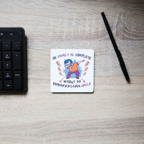 Dabbing uncle family quote coaster drink mat Set of 2