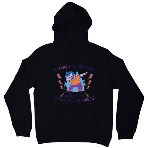 Dabbing uncle family quote hoodie Black