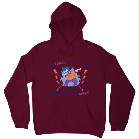 Dabbing uncle family quote hoodie Burgundy