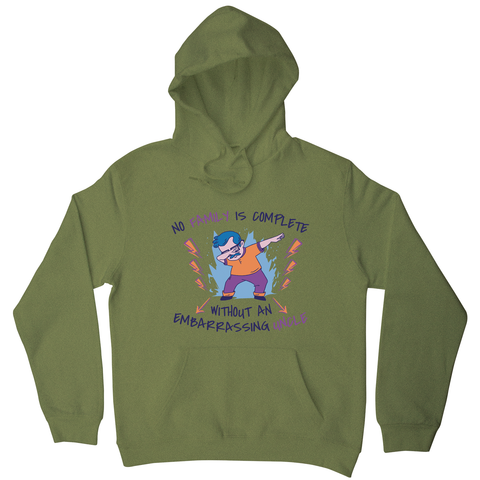 Dabbing uncle family quote hoodie Olive Green