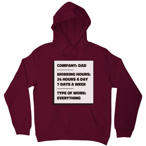 Dad company hoodie Burgundy