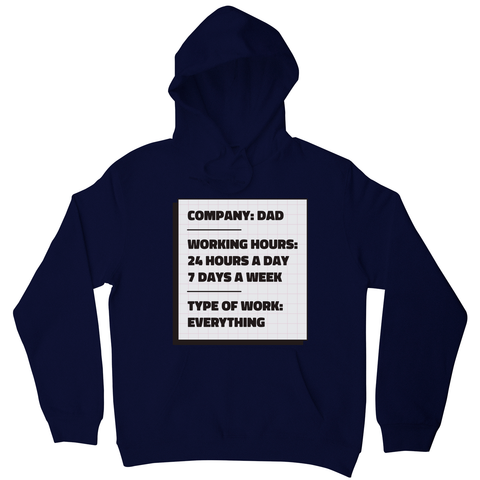 Dad company hoodie Navy