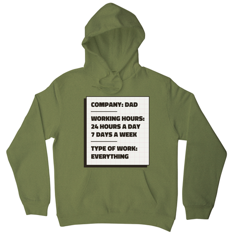 Dad company hoodie Olive Green