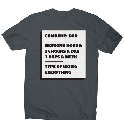 Dad company men's t-shirt Charcoal