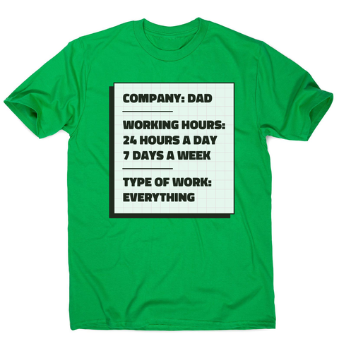 Dad company men's t-shirt Green