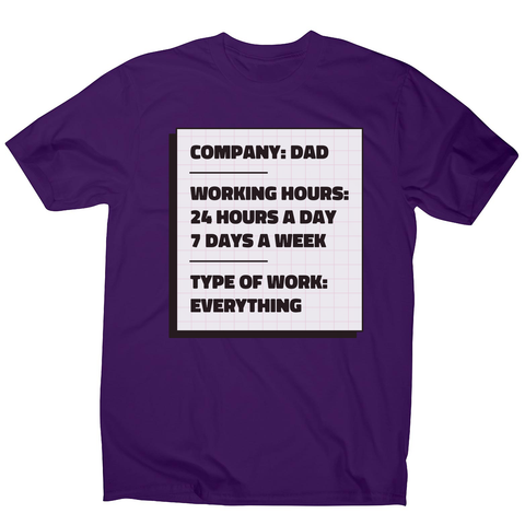 Dad company men's t-shirt Purple