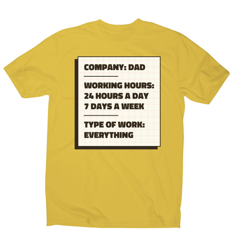 Dad company men's t-shirt Yellow