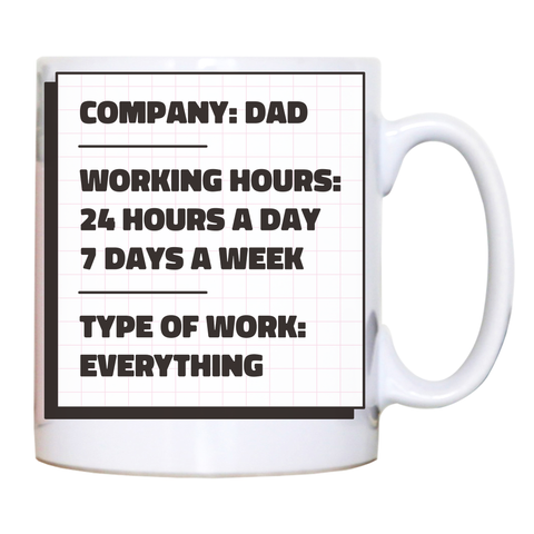 Dad company mug coffee tea cup White
