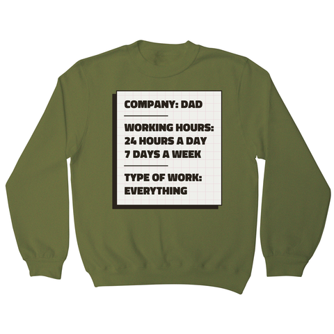 Dad company sweatshirt Olive Green
