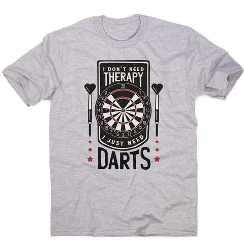 Dartboard funny quote men's t-shirt Grey