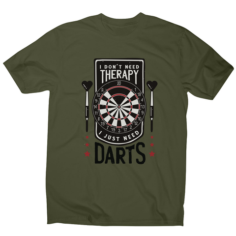 Dartboard funny quote men's t-shirt Military Green