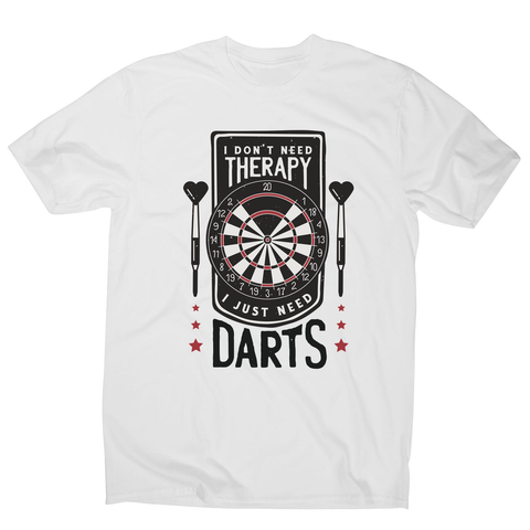 Dartboard funny quote men's t-shirt White