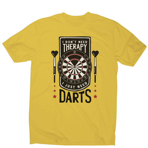 Dartboard funny quote men's t-shirt Yellow