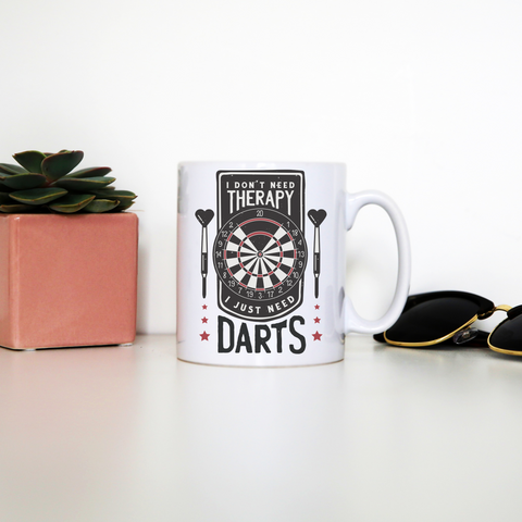 Dartboard funny quote mug coffee tea cup White