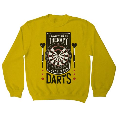 Dartboard funny quote sweatshirt Yellow