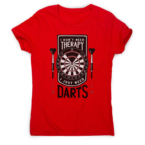 Dartboard funny quote women's t-shirt Red
