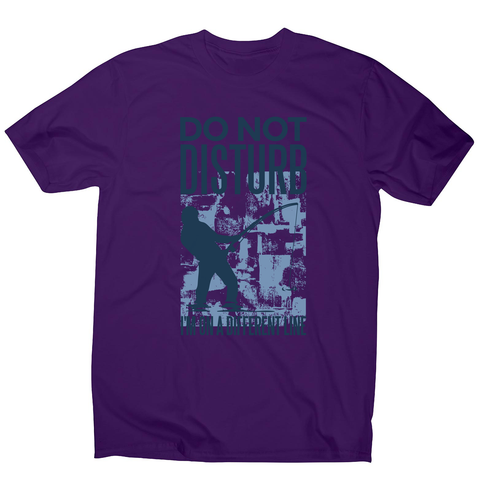 Do not disturb fisher men's t-shirt Purple