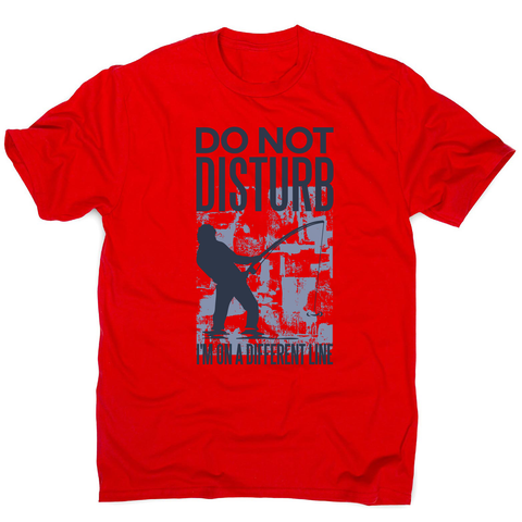 Do not disturb fisher men's t-shirt Red