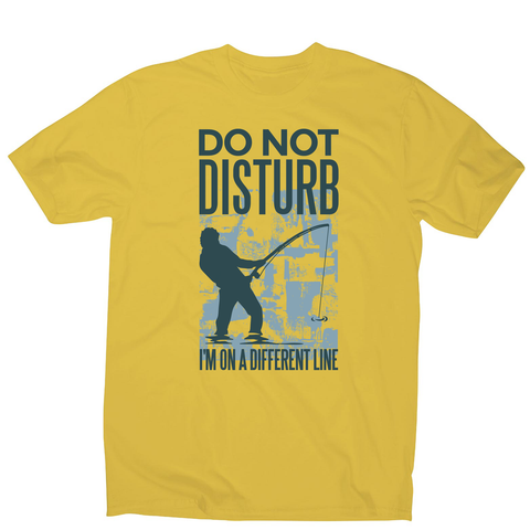Do not disturb fisher men's t-shirt Yellow