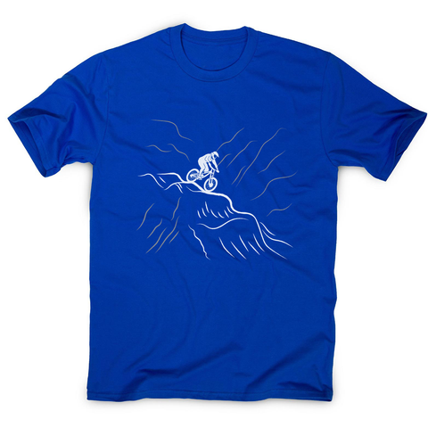 Downhill bike men's t-shirt Blue