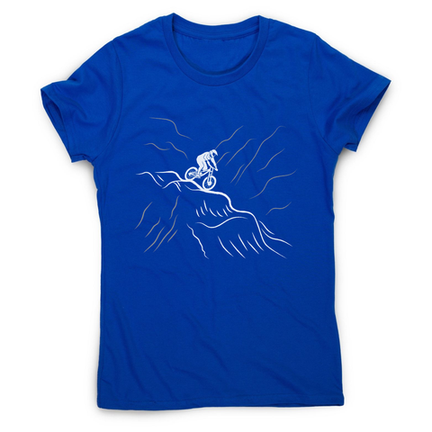 Downhill bike women's t-shirt Blue