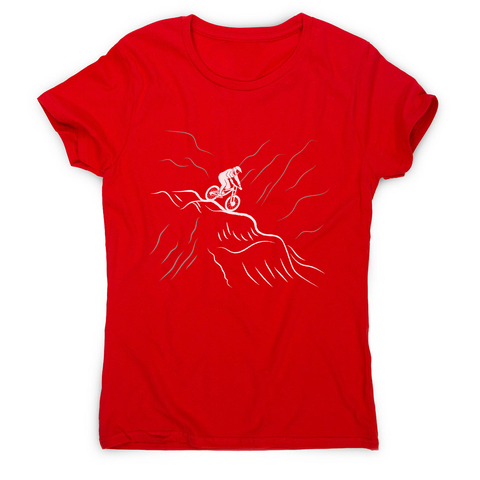 Downhill bike women's t-shirt Red