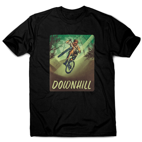 Downhill biking men's t-shirt Black