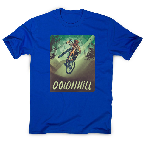 Downhill biking men's t-shirt Blue