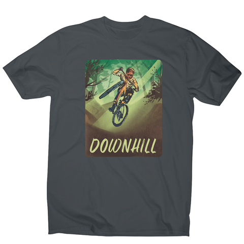 Downhill biking men's t-shirt Charcoal