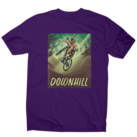 Downhill biking men's t-shirt Purple