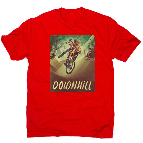 Downhill biking men's t-shirt Red