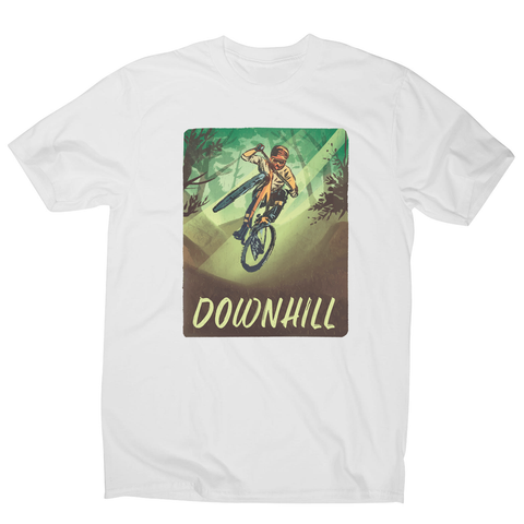 Downhill biking men's t-shirt White