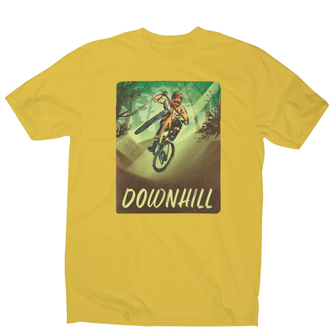 Downhill biking men's t-shirt Yellow