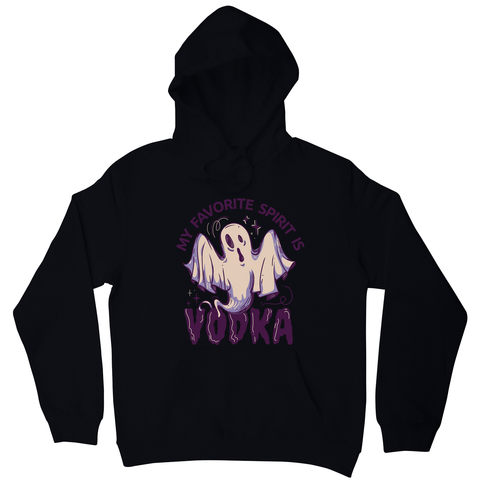 Drunk spirit ghost cartoon hoodie Black