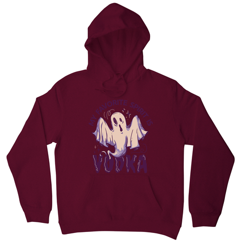 Drunk spirit ghost cartoon hoodie Burgundy