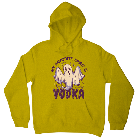 Drunk spirit ghost cartoon hoodie Yellow